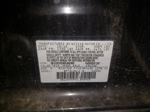 Photo 9 VIN: 3N1CN7AP4DL842452 - NISSAN VERSA S 