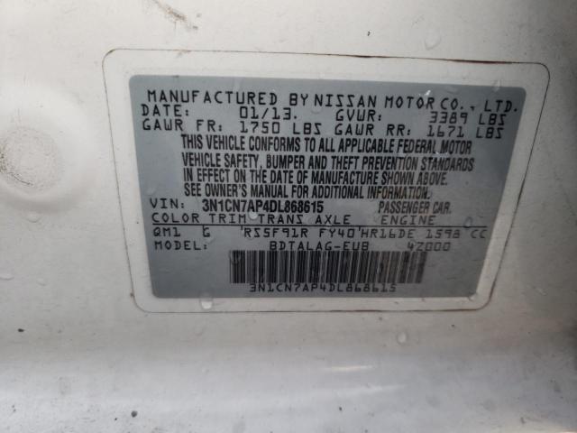 Photo 9 VIN: 3N1CN7AP4DL868615 - NISSAN VERSA S 