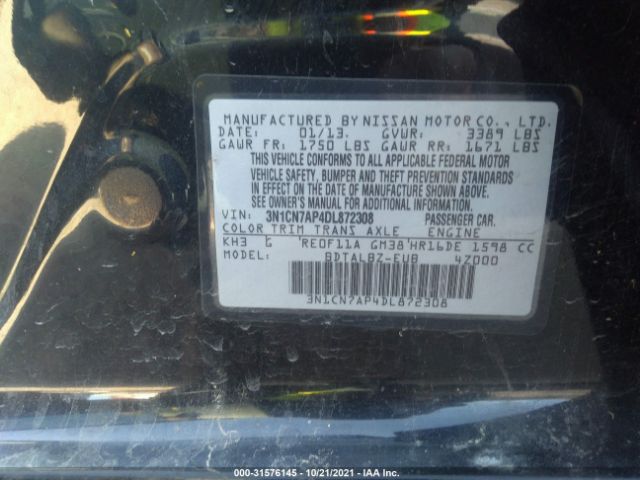 Photo 8 VIN: 3N1CN7AP4DL872308 - NISSAN VERSA 