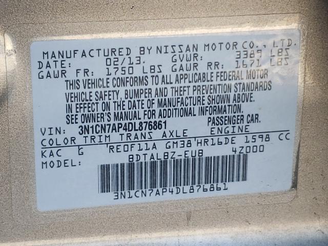 Photo 9 VIN: 3N1CN7AP4DL876861 - NISSAN VERSA S 