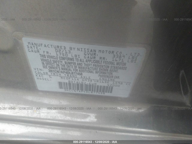 Photo 8 VIN: 3N1CN7AP4DL877458 - NISSAN VERSA 