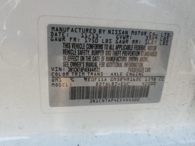 Photo 12 VIN: 3N1CN7AP4EK444522 - NISSAN VERSA 