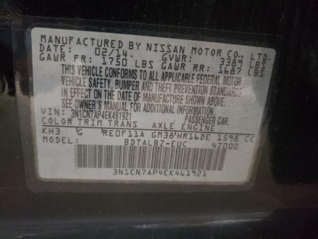 Photo 9 VIN: 3N1CN7AP4EK461921 - NISSAN VERSA S 