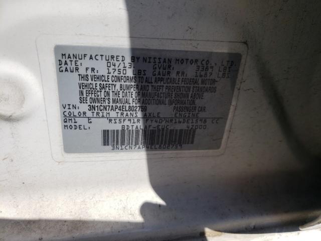 Photo 9 VIN: 3N1CN7AP4EL802759 - NISSAN VERSA 