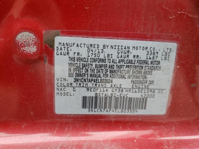 Photo 9 VIN: 3N1CN7AP4EL803524 - NISSAN VERSA S 