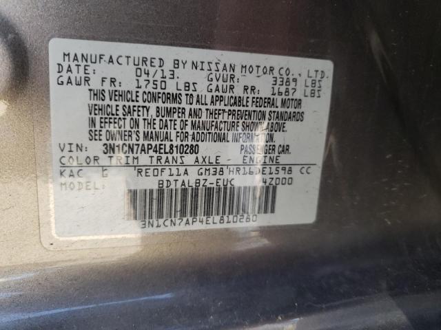 Photo 11 VIN: 3N1CN7AP4EL810280 - NISSAN VERSA 4D 