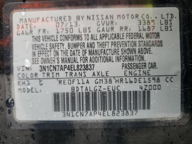 Photo 11 VIN: 3N1CN7AP4EL823837 - NISSAN VERSA 