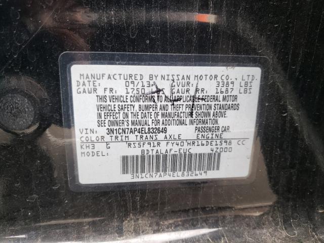 Photo 9 VIN: 3N1CN7AP4EL832649 - NISSAN VERSA S 