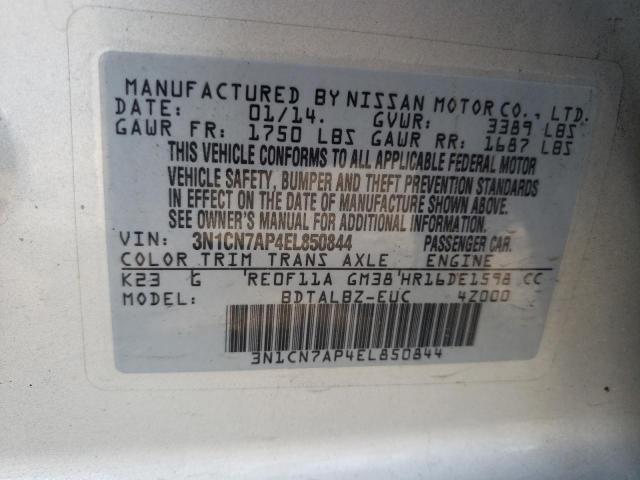 Photo 11 VIN: 3N1CN7AP4EL850844 - NISSAN VERSA 