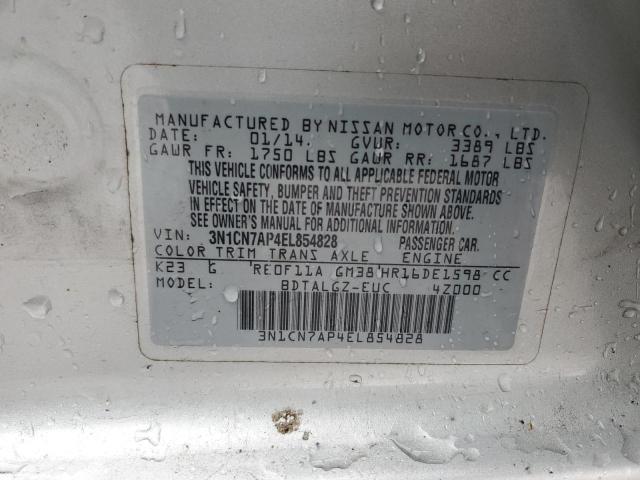 Photo 12 VIN: 3N1CN7AP4EL854828 - NISSAN VERSA 