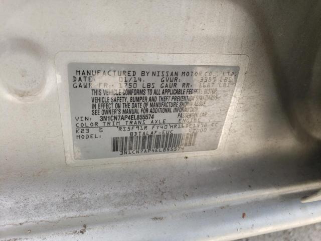 Photo 11 VIN: 3N1CN7AP4EL855574 - NISSAN VERSA 