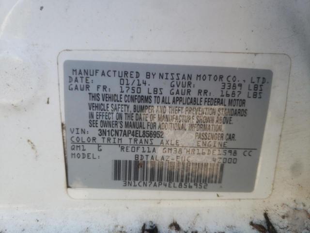 Photo 11 VIN: 3N1CN7AP4EL856952 - NISSAN VERSA 