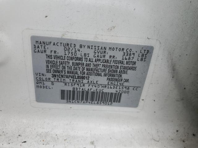 Photo 11 VIN: 3N1CN7AP4EL859012 - NISSAN VERSA S 