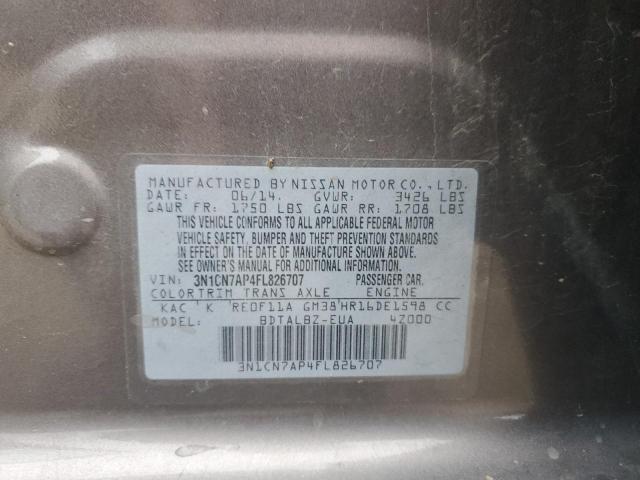 Photo 11 VIN: 3N1CN7AP4FL826707 - NISSAN VERSA 