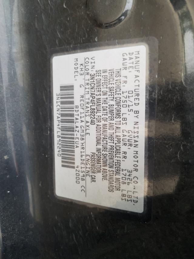 Photo 9 VIN: 3N1CN7AP4FL892240 - NISSAN VERSA S 