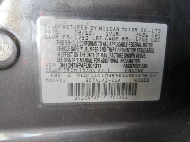 Photo 11 VIN: 3N1CN7AP4FL901311 - NISSAN VERSA S 