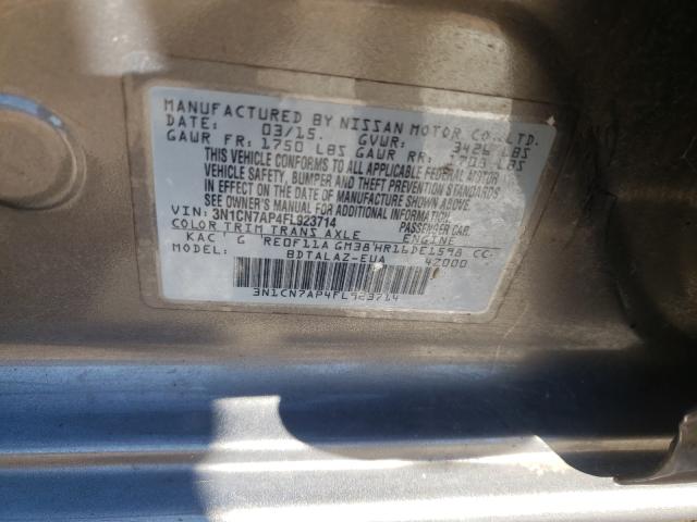 Photo 9 VIN: 3N1CN7AP4FL923714 - NISSAN VERSA S 