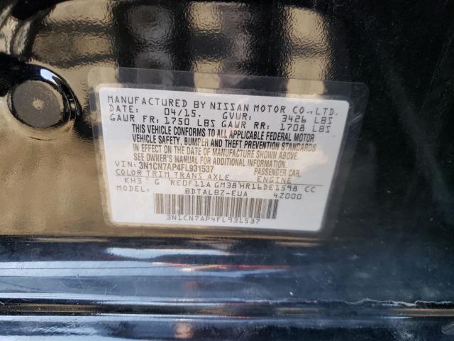 Photo 9 VIN: 3N1CN7AP4FL931537 - NISSAN VERSA S 