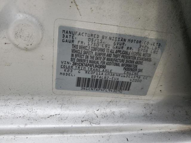 Photo 9 VIN: 3N1CN7AP4FL943090 - NISSAN VERSA S 