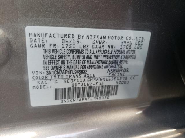 Photo 9 VIN: 3N1CN7AP4FL948032 - NISSAN VERSA S 