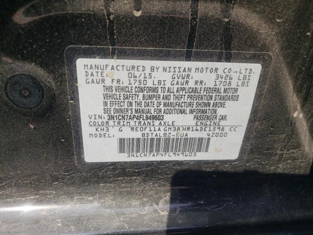 Photo 11 VIN: 3N1CN7AP4FL949603 - NISSAN VERSA S 