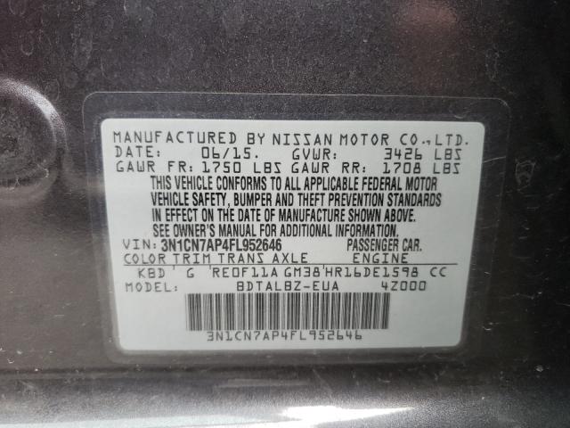 Photo 9 VIN: 3N1CN7AP4FL952646 - NISSAN VERSA 