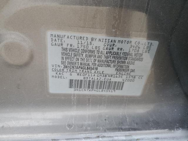 Photo 11 VIN: 3N1CN7AP4GL845419 - NISSAN VERSA 