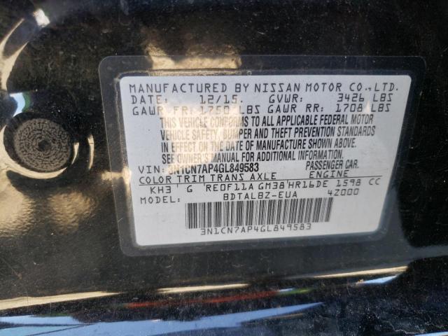 Photo 11 VIN: 3N1CN7AP4GL849583 - NISSAN VERSA S 