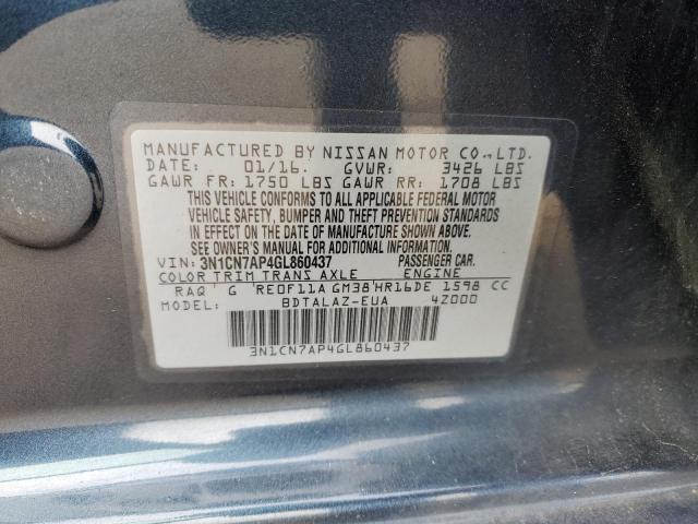 Photo 11 VIN: 3N1CN7AP4GL860437 - NISSAN VERSA S 