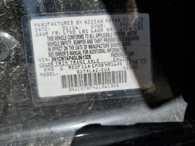 Photo 11 VIN: 3N1CN7AP4GL861328 - NISSAN VERSA S 