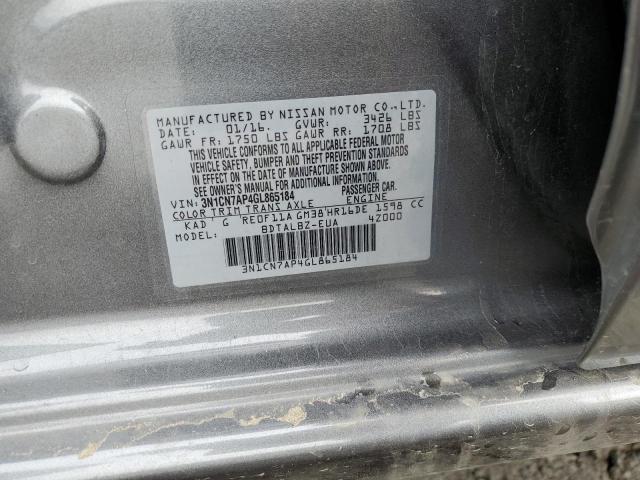 Photo 9 VIN: 3N1CN7AP4GL865184 - NISSAN VERSA S 