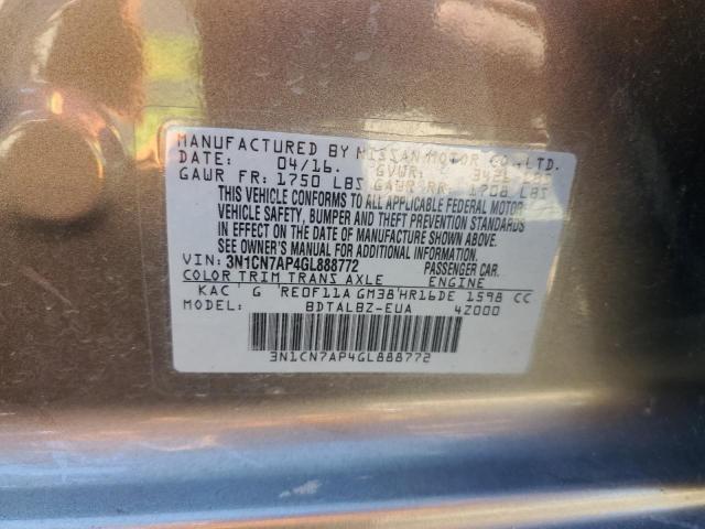 Photo 11 VIN: 3N1CN7AP4GL888772 - NISSAN VERSA 