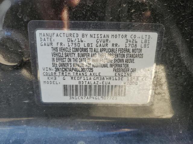 Photo 11 VIN: 3N1CN7AP4GL907725 - NISSAN VERSA S 