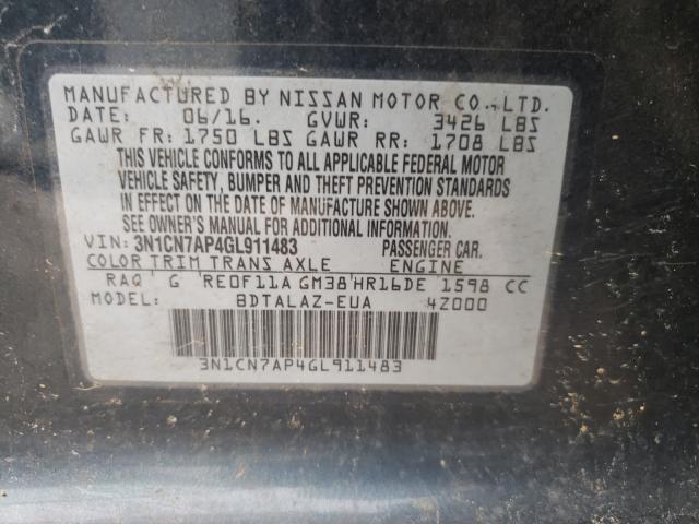 Photo 9 VIN: 3N1CN7AP4GL911483 - NISSAN VERSA S 