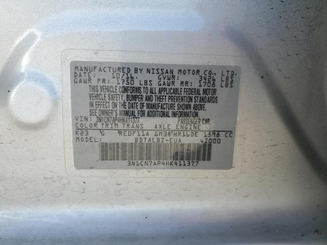 Photo 11 VIN: 3N1CN7AP4HK411377 - NISSAN VERSA S 