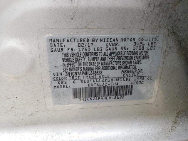 Photo 11 VIN: 3N1CN7AP4HL848628 - NISSAN VERSA S 