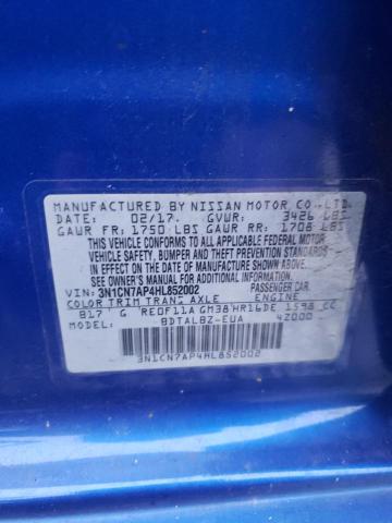 Photo 11 VIN: 3N1CN7AP4HL852002 - NISSAN VERSA 