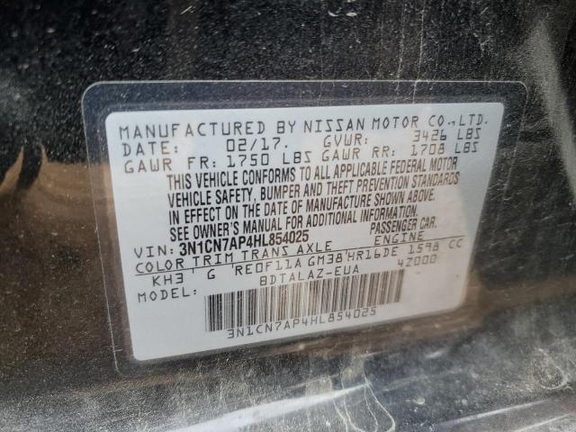 Photo 12 VIN: 3N1CN7AP4HL854025 - NISSAN VERSA S 