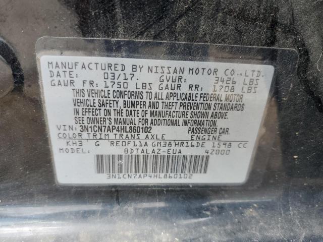 Photo 11 VIN: 3N1CN7AP4HL860102 - NISSAN VERSA 