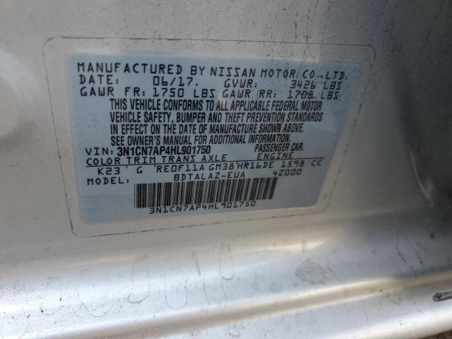 Photo 9 VIN: 3N1CN7AP4HL901750 - NISSAN VERSA S 