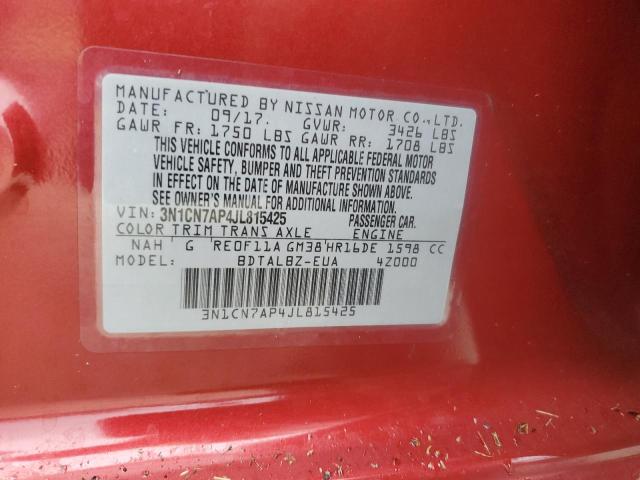 Photo 12 VIN: 3N1CN7AP4JL815425 - NISSAN VERSA S 