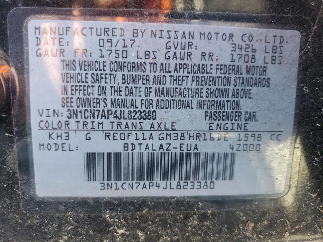 Photo 11 VIN: 3N1CN7AP4JL823380 - NISSAN VERSA S 