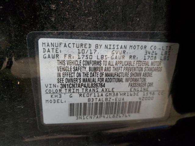 Photo 12 VIN: 3N1CN7AP4JL826764 - NISSAN VERSA 