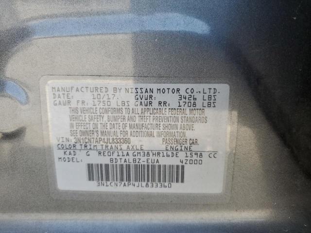 Photo 11 VIN: 3N1CN7AP4JL833360 - NISSAN VERSA S 