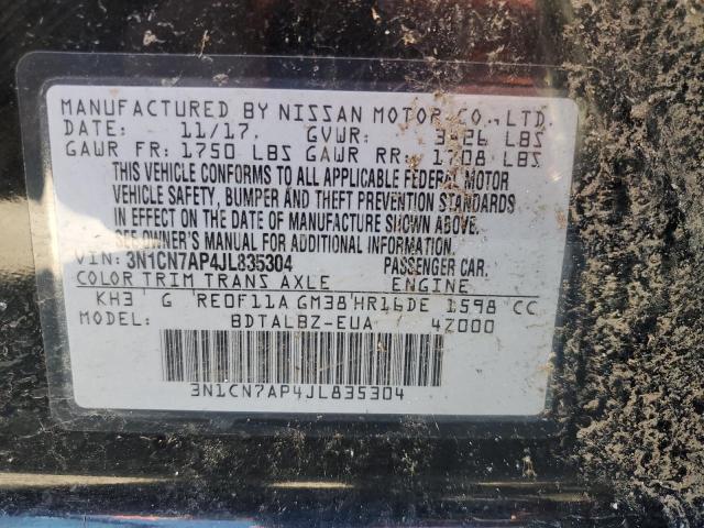 Photo 11 VIN: 3N1CN7AP4JL835304 - NISSAN VERSA S 