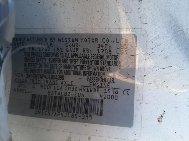 Photo 9 VIN: 3N1CN7AP4JL854399 - NISSAN VERSA S 