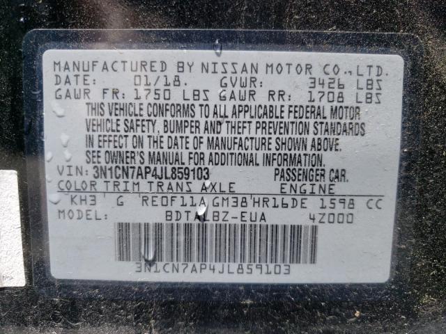 Photo 9 VIN: 3N1CN7AP4JL859103 - NISSAN VERSA S 