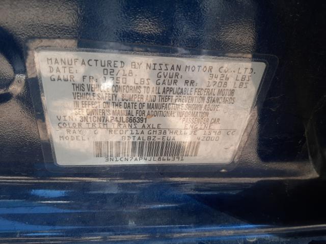 Photo 9 VIN: 3N1CN7AP4JL866391 - NISSAN VERSA S 