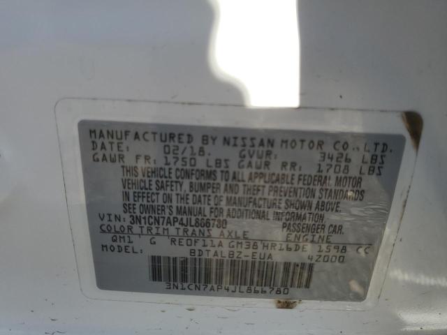 Photo 12 VIN: 3N1CN7AP4JL866780 - NISSAN VERSA 