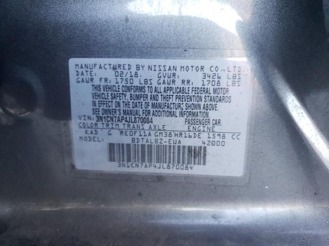 Photo 12 VIN: 3N1CN7AP4JL870084 - NISSAN VERSA 